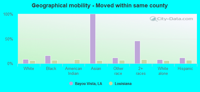 Geographical mobility -  Moved within same county