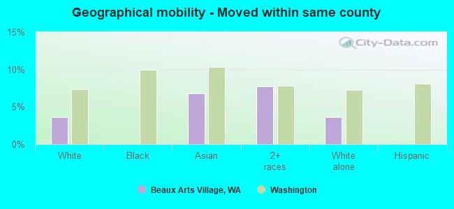 Geographical mobility -  Moved within same county