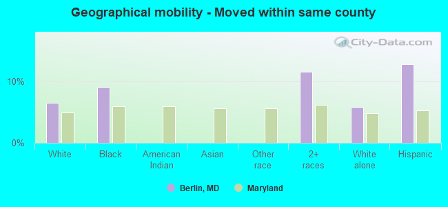 Geographical mobility -  Moved within same county