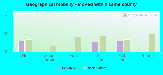 Geographical mobility -  Moved within same county