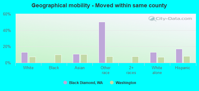 Geographical mobility -  Moved within same county