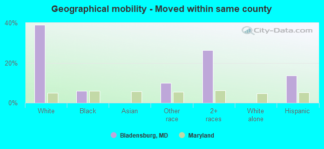 Geographical mobility -  Moved within same county