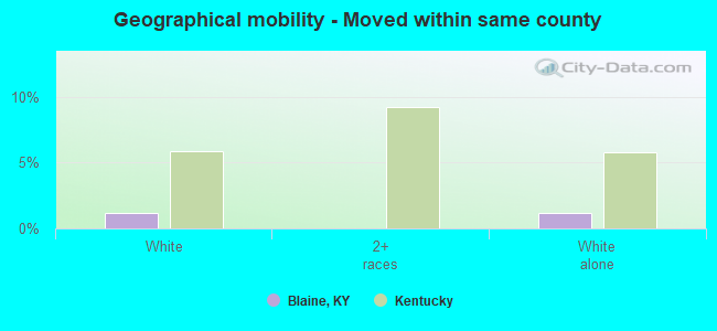 Geographical mobility -  Moved within same county