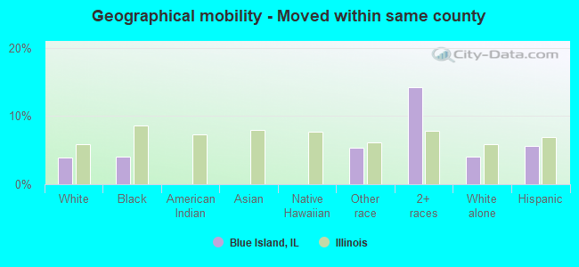 Geographical mobility -  Moved within same county