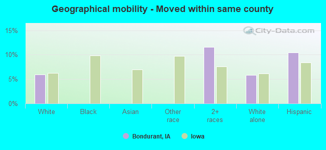 Geographical mobility -  Moved within same county