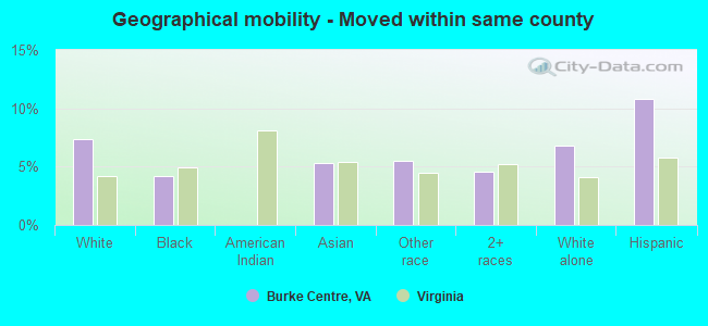 Geographical mobility -  Moved within same county