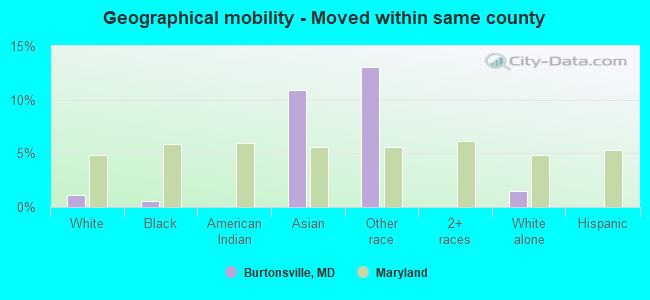 Geographical mobility -  Moved within same county