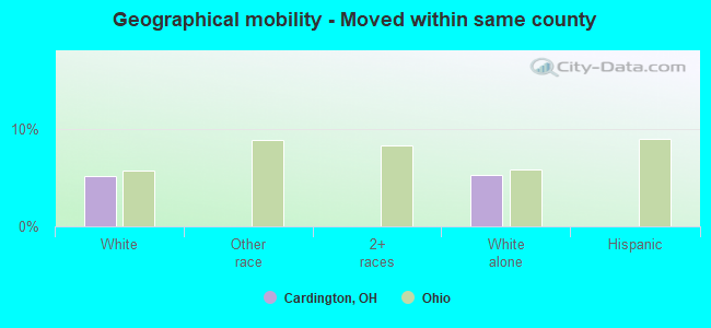 Geographical mobility -  Moved within same county