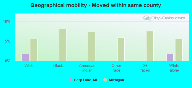 Geographical mobility -  Moved within same county