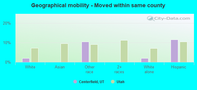 Geographical mobility -  Moved within same county