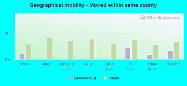 Geographical mobility -  Moved within same county