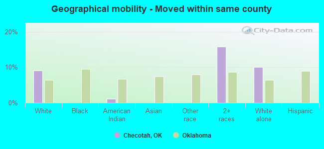 Geographical mobility -  Moved within same county