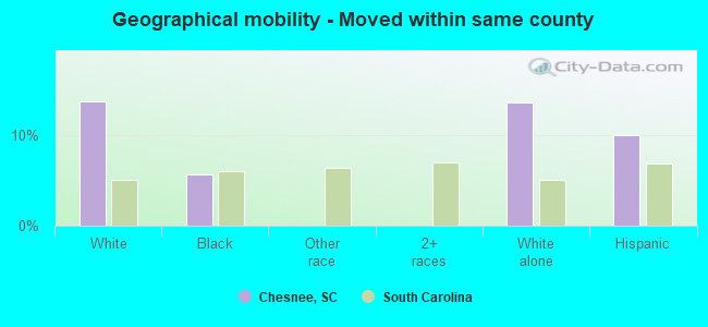 Geographical mobility -  Moved within same county