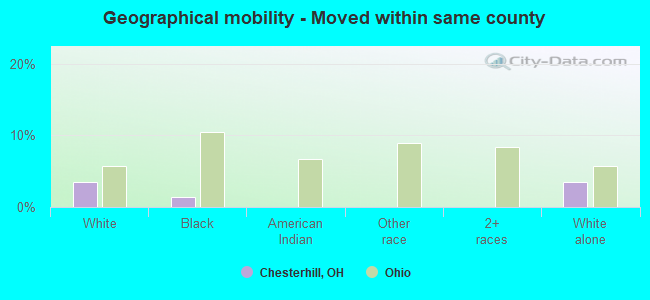 Geographical mobility -  Moved within same county