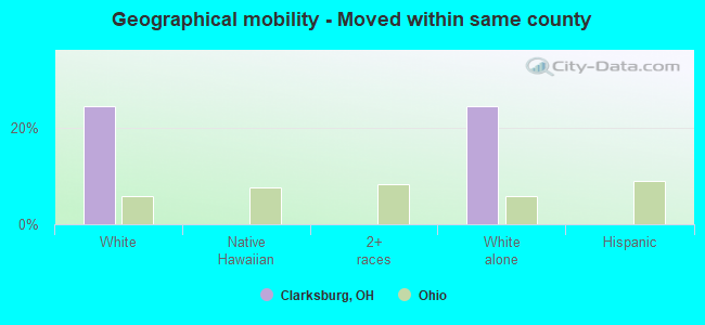 Geographical mobility -  Moved within same county