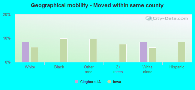 Geographical mobility -  Moved within same county