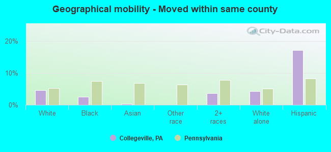 Geographical mobility -  Moved within same county