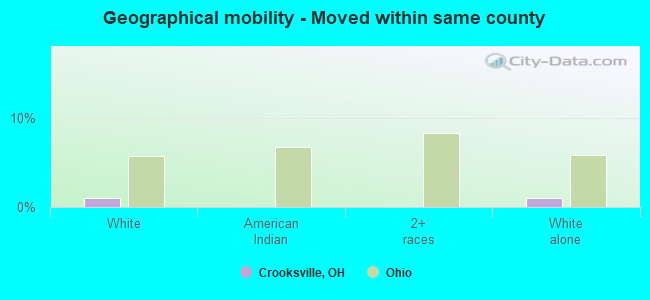 Geographical mobility -  Moved within same county