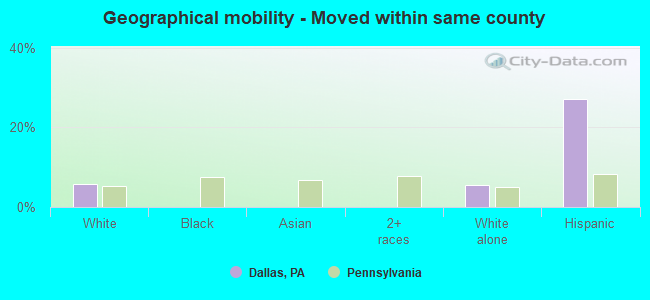 Geographical mobility -  Moved within same county