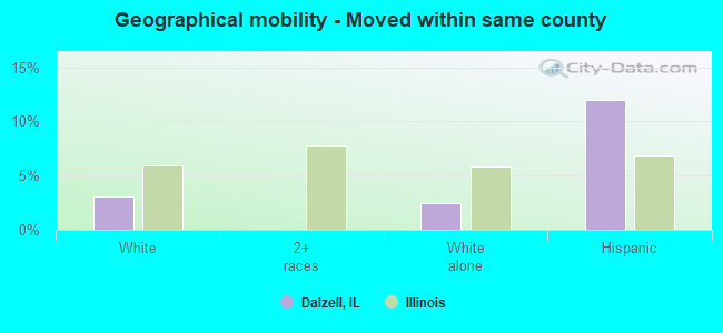 Geographical mobility -  Moved within same county