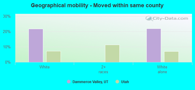 Geographical mobility -  Moved within same county