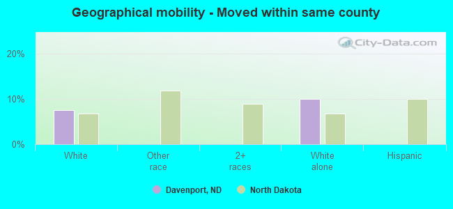 Geographical mobility -  Moved within same county