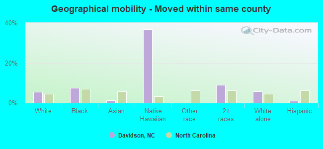 Geographical mobility -  Moved within same county