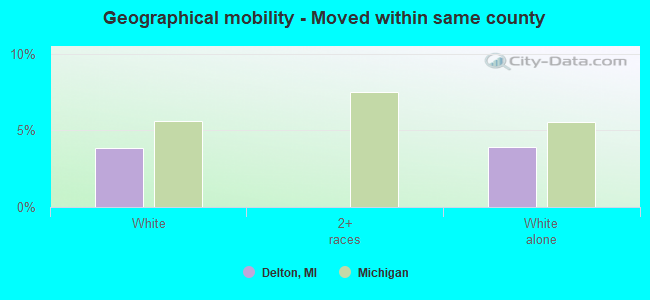 Geographical mobility -  Moved within same county