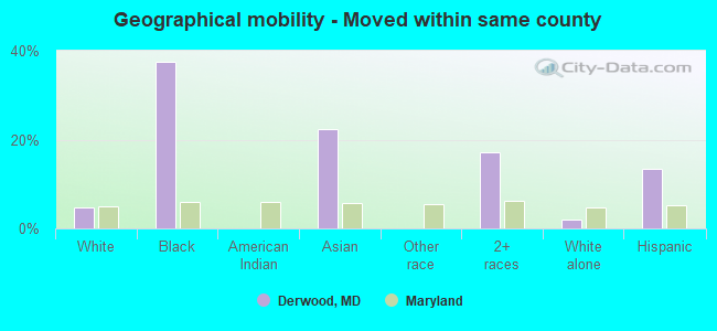 Geographical mobility -  Moved within same county