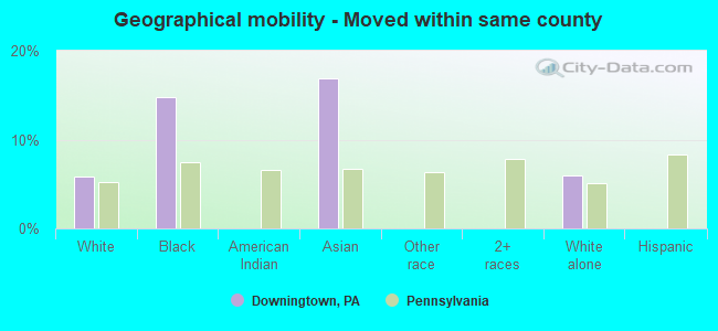 Geographical mobility -  Moved within same county