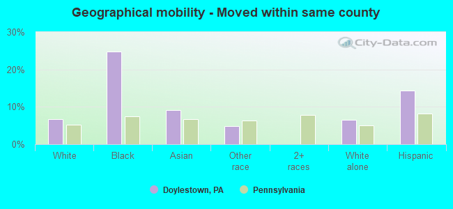 Geographical mobility -  Moved within same county