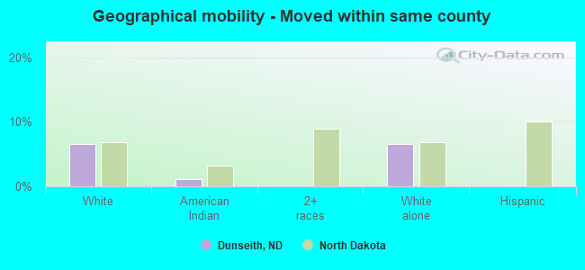 Geographical mobility -  Moved within same county