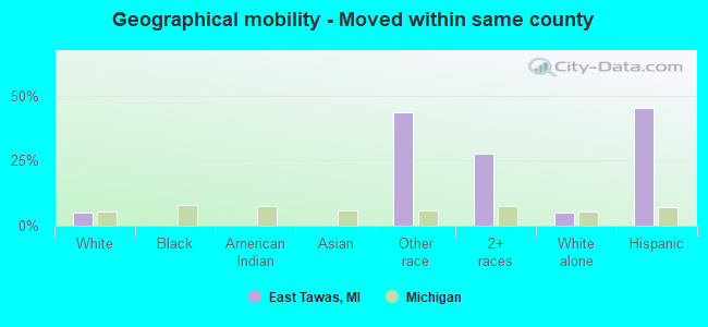 Geographical mobility -  Moved within same county