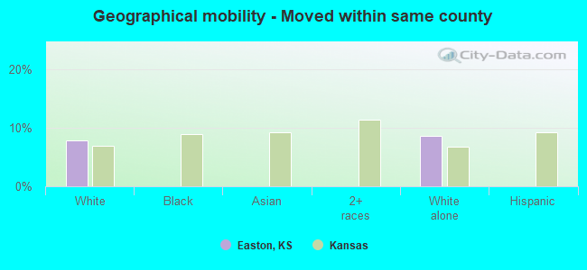 Geographical mobility -  Moved within same county