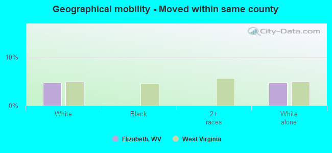 Geographical mobility -  Moved within same county