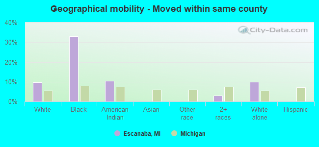 Geographical mobility -  Moved within same county