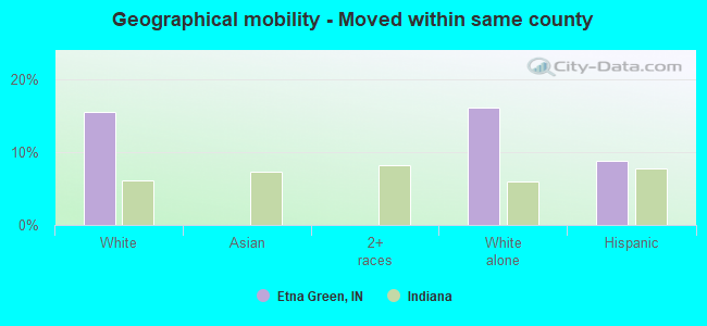 Geographical mobility -  Moved within same county