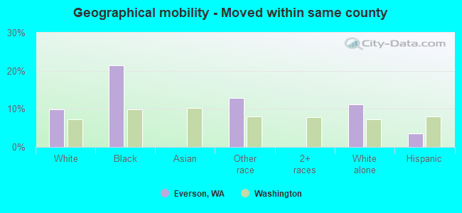 Geographical mobility -  Moved within same county