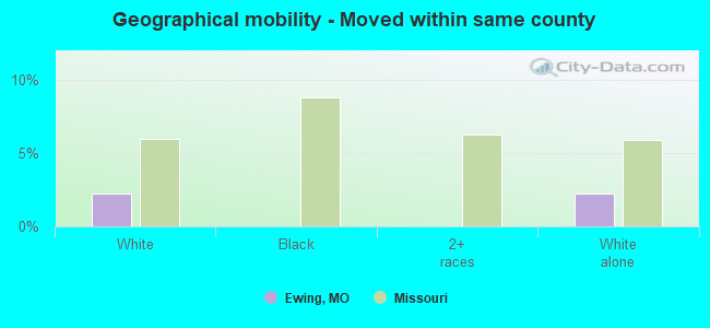 Geographical mobility -  Moved within same county