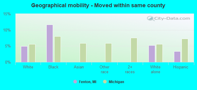 Geographical mobility -  Moved within same county