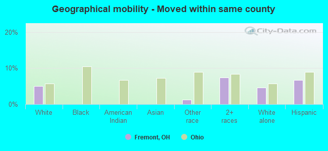 Geographical mobility -  Moved within same county