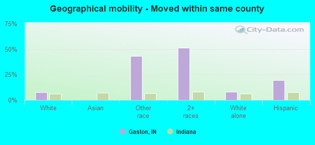 Geographical mobility -  Moved within same county