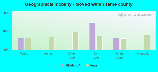 Geographical mobility -  Moved within same county