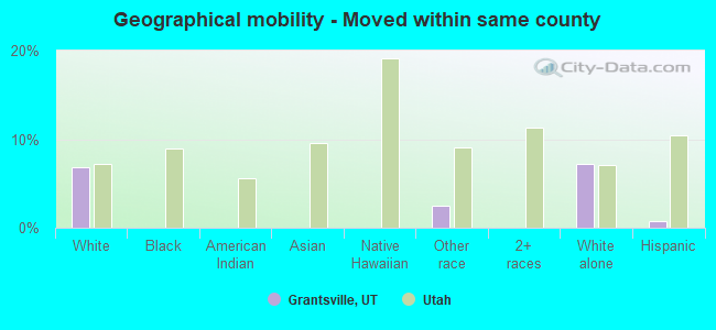 Geographical mobility -  Moved within same county