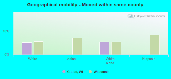 Geographical mobility -  Moved within same county