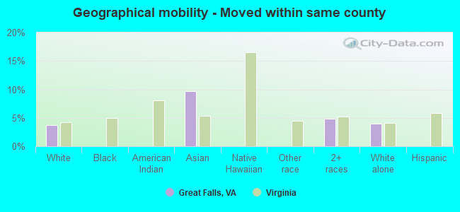 Geographical mobility -  Moved within same county