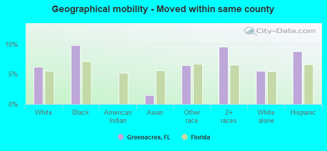 Geographical mobility -  Moved within same county