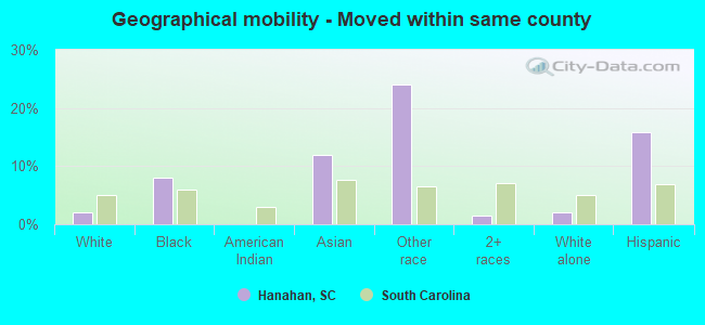 Geographical mobility -  Moved within same county