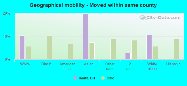 Geographical mobility -  Moved within same county