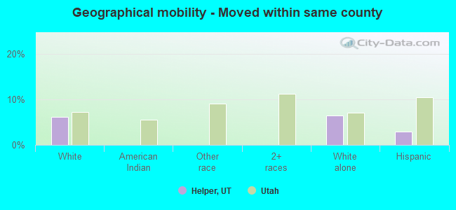 Geographical mobility -  Moved within same county